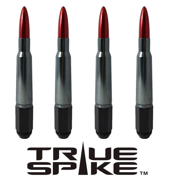 14X1.5 MM 187 MM 7.5 INCHES LONG FORGED STEEL LUG NUTS 50 CALIBER CAL BMG BULLET SPIKE ALUMINUM CAP 00- UP CHEVROLET SILVERADO TAHOE GMC SIERRA 12-UP DODGE RAM 15-UP F150 FOR 5 LUG WHEELS 20 PIECES // CAP: 25MM DIAMETER 136MM HEIGHT PART # LGC008
