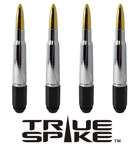 14X1.5 MM 187 MM 7.5 INCHES LONG FORGED STEEL LUG NUTS 50 CALIBER CAL BMG BULLET SPIKE ALUMINUM CAP 00- UP CHEVROLET SILVERADO TAHOE GMC SIERRA 12-UP DODGE RAM 15-UP F150 FOR 8 LUG WHEELS 32 PIECES // CAP: 25MM DIAMETER 136MM HEIGHT PART # LGC008