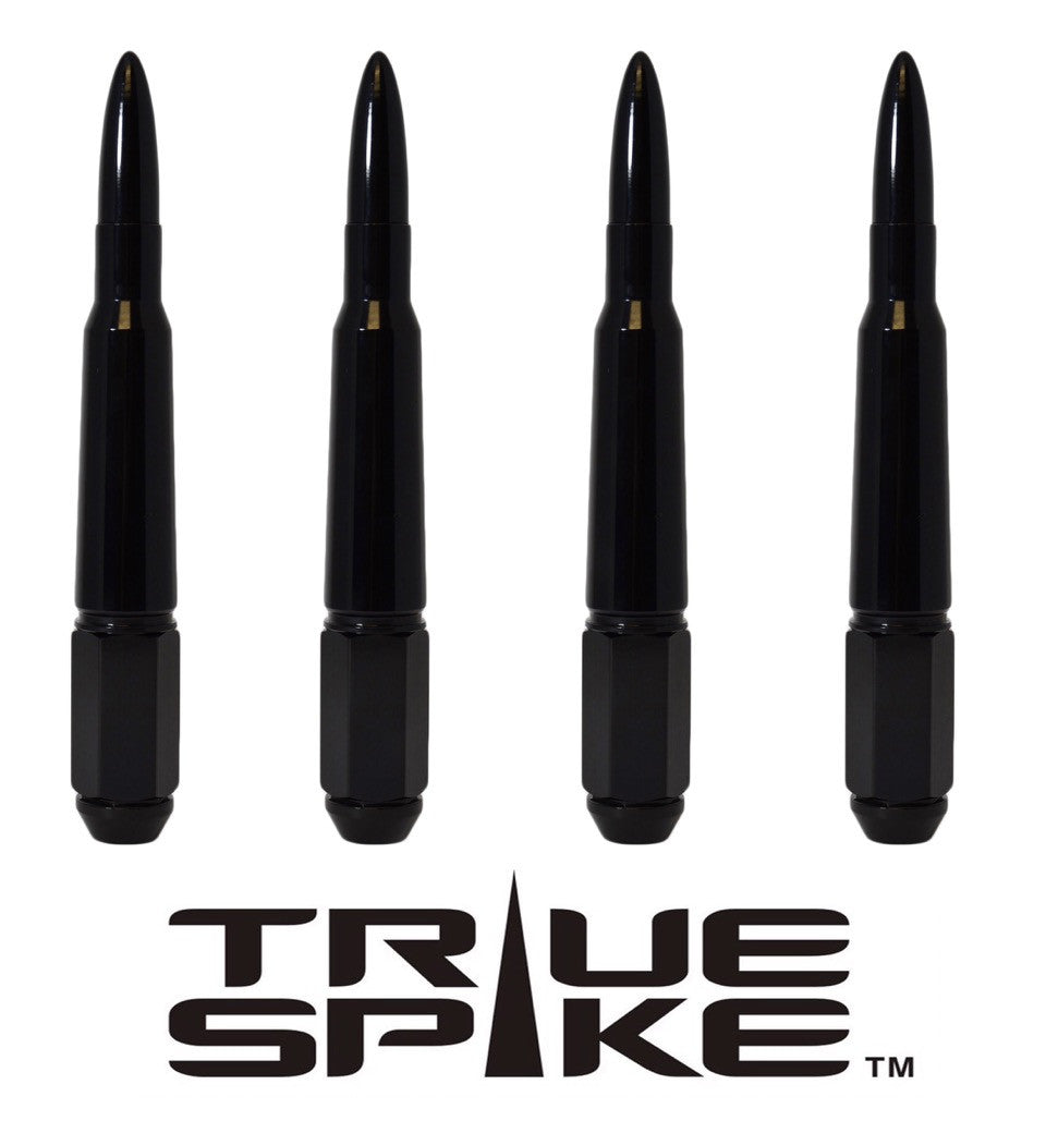24 Black Spike Lug Nuts For Chevy GMC Silverado – 14x1.5 Thread, 6 Tall