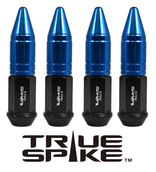 12x1.5 MM 89MM LONG APOLLO SPIKE FORGED STEEL LUG NUTS WITH ANODIZED ALUMINUM CAP // CAP: 20MM DIAMETER 51MM HEIGHT PART # LGC049