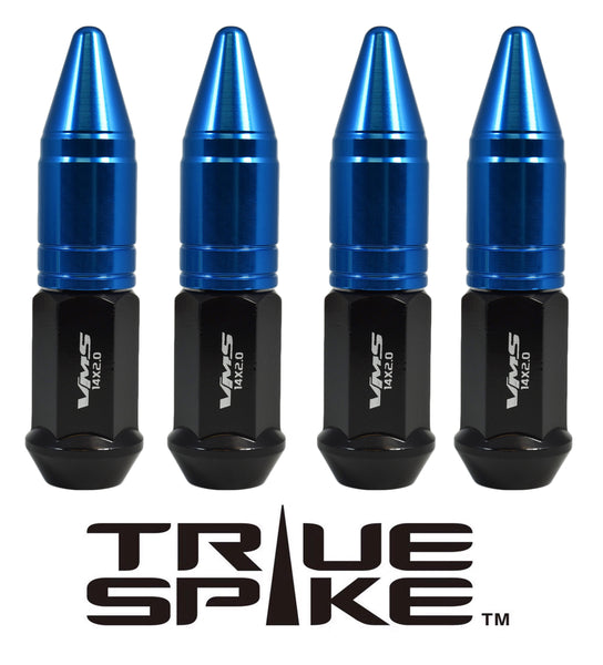 14x2.0 MM 101MM LONG APOLLO SPIKE FORGED STEEL LUG NUTS WITH ANODIZED ALUMINUM CAP 04-14 FORD F150 RAPTOR TREMOR EXPEDITION // CAP: 20MM DIAMETER 51MM HEIGHT PART # LGC049