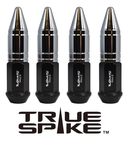 VEVOR M14x1.5 Spike Lug Nuts, 32 PCS Chrome Spiked Lug Nuts 14mmx1.5, 4.4  Tall