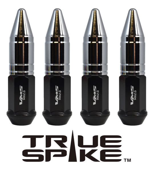 12x1.5 MM 89MM LONG APOLLO SPIKE FORGED STEEL LUG NUTS WITH ANODIZED ALUMINUM CAP // CAP: 20MM DIAMETER 51MM HEIGHT PART # LGC049