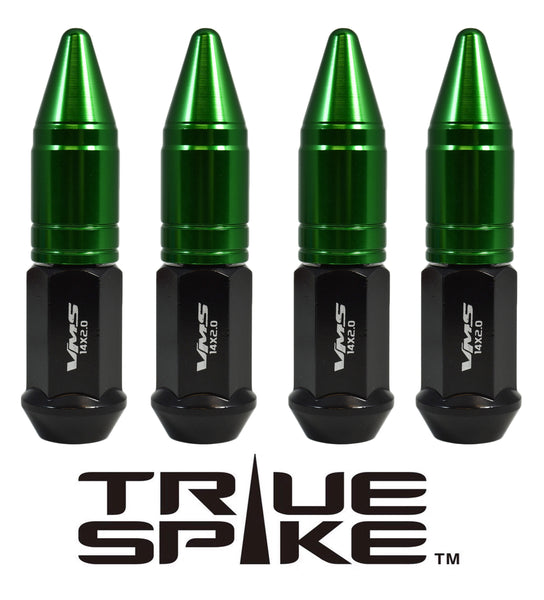 12x1.5 MM 89MM LONG APOLLO SPIKE FORGED STEEL LUG NUTS WITH ANODIZED ALUMINUM CAP // CAP: 20MM DIAMETER 51MM HEIGHT PART # LGC049