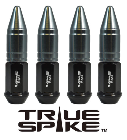 9/16-18 101MM LONG APOLLO SPIKE FORGED STEEL LUG NUTS WITH ANODIZED ALUMINUM CAP 65-87 CHEVROLET (8 LUG) C20 C30 K20 K30  GMC 02-11 DODGE RAM 80-98 FORD F250 F350 // CAP: 20MM DIAMETER 51MM HEIGHT PART # LGC049