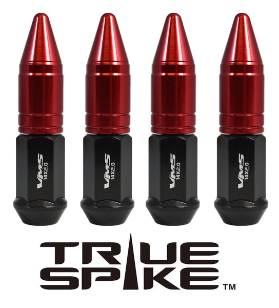 14x2.0 MM 101MM LONG APOLLO SPIKE FORGED STEEL LUG NUTS WITH ANODIZED ALUMINUM CAP 04-14 FORD F150 RAPTOR TREMOR EXPEDITION // CAP: 20MM DIAMETER 51MM HEIGHT PART # LGC049