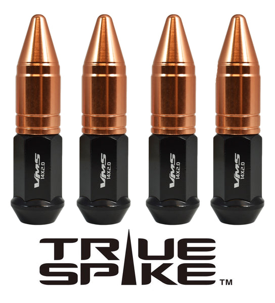 14x2.0 MM 101MM LONG APOLLO SPIKE FORGED STEEL LUG NUTS WITH ANODIZED ALUMINUM CAP 04-14 FORD F150 RAPTOR TREMOR EXPEDITION // CAP: 20MM DIAMETER 51MM HEIGHT PART # LGC049