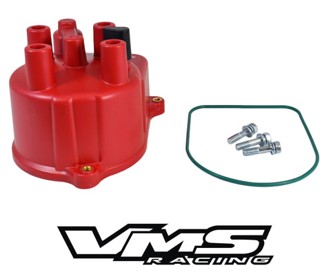 HIGH PERFORMANCE OEM REPLACEMENT RED DISTRIBUTOR CAP 94-01 ACURA INTEGRA GSR TYPE-R VTEC WITH TEC STYLE DISTRIBUTOR // PART # 30102P72006RD
