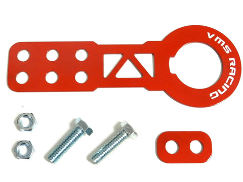 RED VMS RACING PRO SERIES STEEL ALUMINUM FRONT & REAR TOW HOOKS FOR HONDA CIVIC CRX PRELUDE ACURA INTEGRA RSX TSX