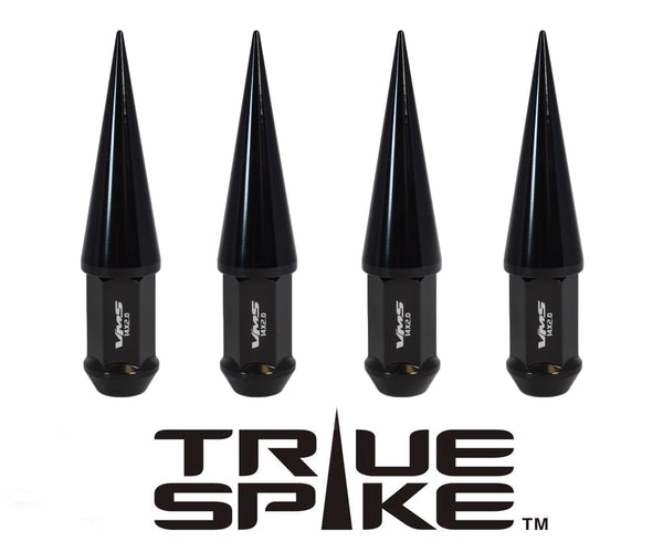 1/2-20 112MM LONG CNC MACHINED FORGED STEEL EXTENDED SPIKE (25MM DIAMETER) LUG NUTS ANODIZED ALUMINUM CAPS // 25MM CAP DIAMETER 73MM CAP LENGTH PART NUMBER LGC024
