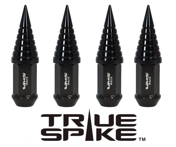 14X2.0 MM 101MM LONG CNC MACHINED FORGED STEEL EXTENDED SPIRAL SPIKE (25MM DIAMETER) LUG NUTS ANODIZED ALUMINUM CAPS TRUCK LENGTH 04-14 FORD F150 RAPTOR TREMOR EXPEDITION // 25MM CAP DIAMETER 51MM CAP LENGTH PART # LGC022