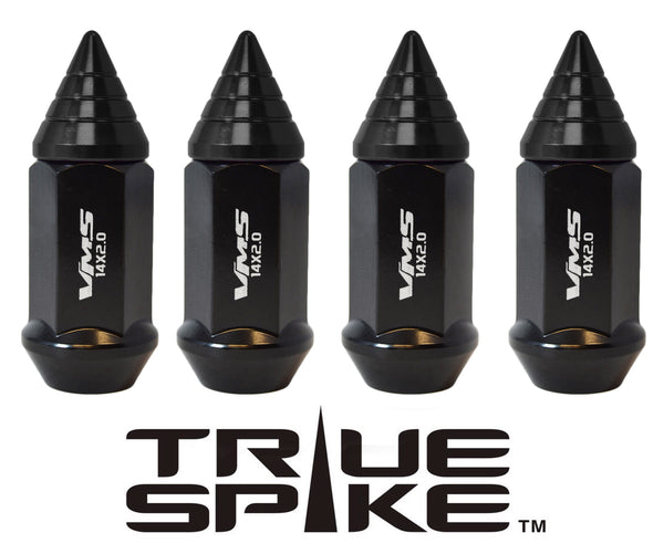 12x1.5 MM 62MM LONG CNC MACHINED FORGED STEEL EXTENDED SMALL SPIRAL SPIKE LUG NUTS ANODIZED ALUMINUM CAP // 20MM DIAMETER 21MM HEIGHT PART # LGC011