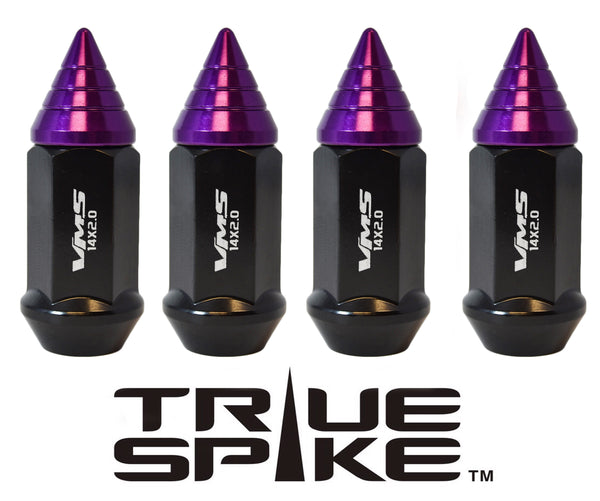 12x1.5 MM 62MM LONG CNC MACHINED FORGED STEEL EXTENDED SMALL SPIRAL SPIKE LUG NUTS ANODIZED ALUMINUM CAP // 20MM DIAMETER 21MM HEIGHT PART # LGC011