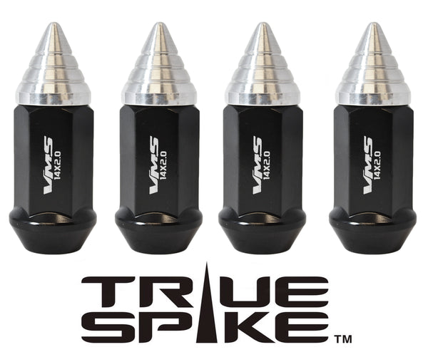 12x1.5 MM 62MM LONG CNC MACHINED FORGED STEEL EXTENDED SMALL SPIRAL SPIKE LUG NUTS ANODIZED ALUMINUM CAP // 20MM DIAMETER 21MM HEIGHT PART # LGC011