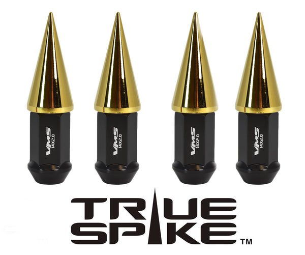 12x1.25 MM 89MM LONG CNC MACHINED FORGED STEEL EXTENDED SPIKE (25MM DIAMETER) LUG NUTS ANODIZED ALUMINUM CAPS // 25MM CAP DIAMETER 51MM CAP LENGTH PART NUMBER LGC020