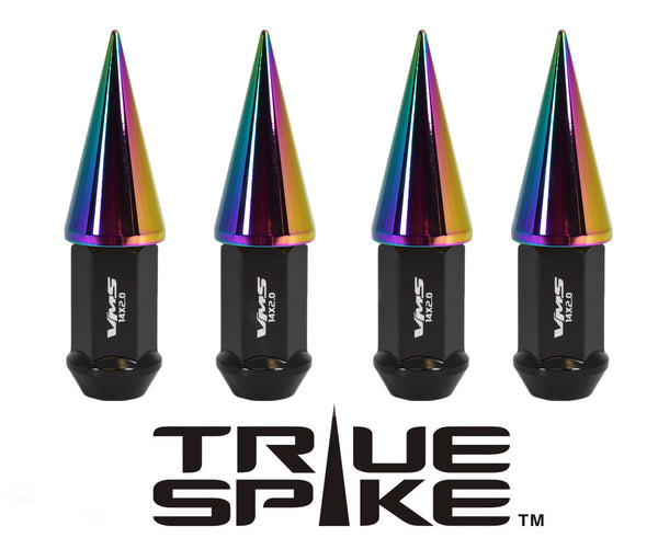 1/2-20 89MM LONG CNC MACHINED FORGED STEEL EXTENDED SPIKE (25MM DIAMETER) LUG NUTS ANODIZED ALUMINUM CAPS 46-17 JEEP CJ, TJ, WRANGLER 79-14 FORD MUSTANG // 25MM CAP DIAMETER 51MM CAP LENGTH PART NUMBER LGC020