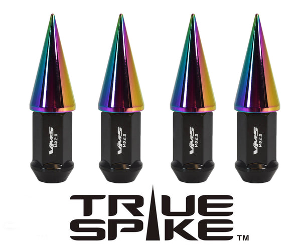 12x1.5 MM 89MM LONG CNC MACHINED FORGED STEEL EXTENDED SPIKE (25MM DIAMETER) LUG NUTS ANODIZED ALUMINUM CAPS // 25MM CAP DIAMETER 51MM CAP LENGTH PART NUMBER LGC020