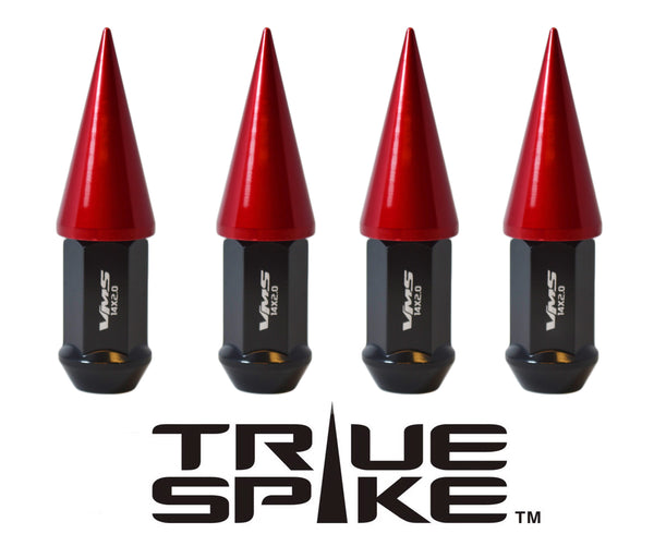 12x1.25 MM 89MM LONG CNC MACHINED FORGED STEEL EXTENDED SPIKE (25MM DIAMETER) LUG NUTS ANODIZED ALUMINUM CAPS // 25MM CAP DIAMETER 51MM CAP LENGTH PART NUMBER LGC020