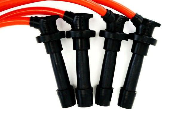 1990-1994 MITSUBISHI ECLIPSE GS GSX GST TURBO 4G63 EAGLE TALON 10.2MM RACE SPARK PLUG WIRE SET ALL 2.0L ENGINES RED or BLUE // PART # WIECL9094