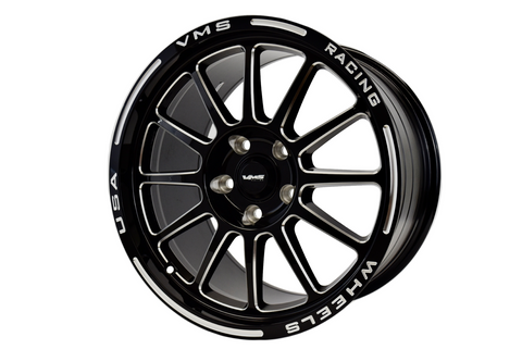 STREET DRAG RACE BLACK HAWK REAR WHEEL 17x10 5X114.3 54 OFFSET FOR 2005-2023 S197 & S550 FORD MUSTANG INCLUDING THE GT WITH PERFORMANCE PACKAGE BREMBO BRAKES // PART # VWBH013