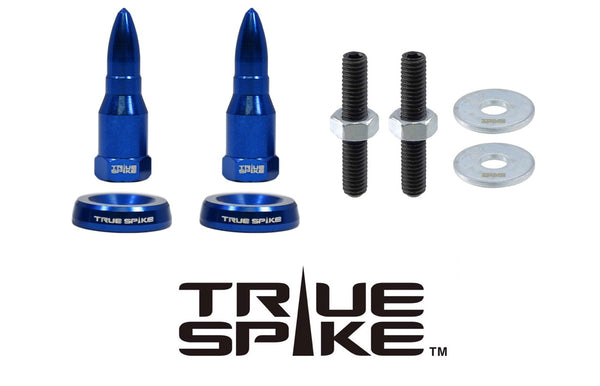 SPIKE or BULLET LICENSE PLATE FRAME WASHER BOLTS SCREWS CAPS FASTENERS COMPLETE KIT ANODIZED/CHROME/NEO CHROME // LPH002 & LPH005(BULLET) or LPH006(SPIKE)