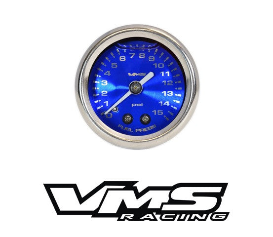 15 PSI 1 1/2" Liquid Filled Fuel Pressure Gauge 0-15 PSI 1/8" NPT FOR CARBURETOR LIKE HOLLEY EDELBROCK CARTER BARRY GRANT ETC // PART # 46077