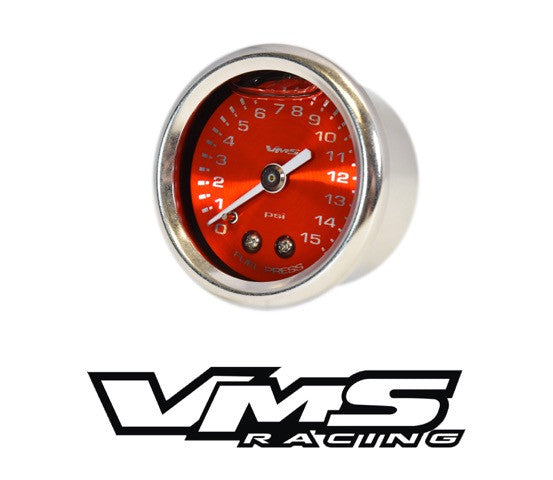 15 PSI 1 1/2" Liquid Filled Fuel Pressure Gauge 0-15 PSI 1/8" NPT FOR CARBURETOR LIKE HOLLEY EDELBROCK CARTER BARRY GRANT ETC // PART # 46077