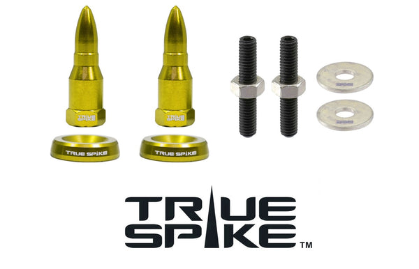 SPIKE or BULLET LICENSE PLATE FRAME WASHER BOLTS SCREWS CAPS FASTENERS COMPLETE KIT ANODIZED/CHROME/NEO CHROME // LPH002 & LPH005(BULLET) or LPH006(SPIKE)