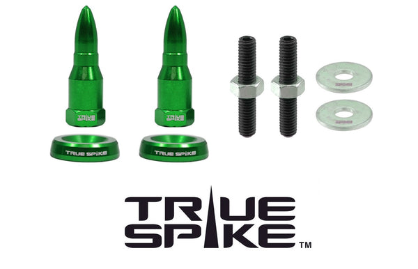SPIKE or BULLET LICENSE PLATE FRAME WASHER BOLTS SCREWS CAPS FASTENERS COMPLETE KIT ANODIZED/CHROME/NEO CHROME // LPH002 & LPH005(BULLET) or LPH006(SPIKE)