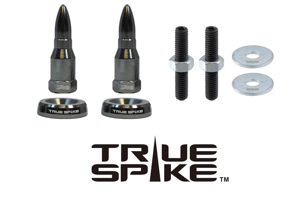 SPIKE or BULLET LICENSE PLATE FRAME WASHER BOLTS SCREWS CAPS FASTENERS COMPLETE KIT ANODIZED/CHROME/NEO CHROME // LPH002 & LPH005(BULLET) or LPH006(SPIKE)