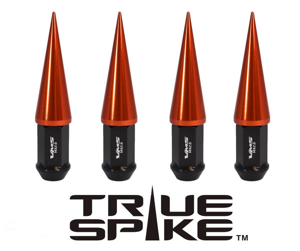 14x2.0 MM 124MM LONG CNC MACHINED FORGED STEEL EXTENDED SPIKE (25MM DIAMETER) LUG NUTS ANODIZED ALUMINUM CAPS TRUCK LENGTH 04-14 FORD F150 RAPTOR TREMOR EXPEDITION // 25MM CAP DIAMETER 73MM CAP LENGTH PART # LGC024