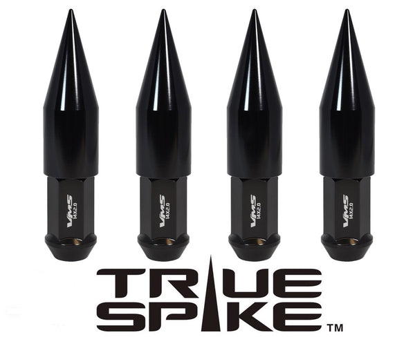 14x2.0 MM 124MM LONG EXTENDED 2ND DESIGN SPIKE (25MM DIAMETER) STEEL LUG NUTS ANODIZED ALUMINUM CAPS TRUCK LENGTH 04-14 FORD F150 RAPTOR TREMOR EXPEDITION // 25MM CAP DIAMETER 73MM CAP LENGTH PART # LGC025