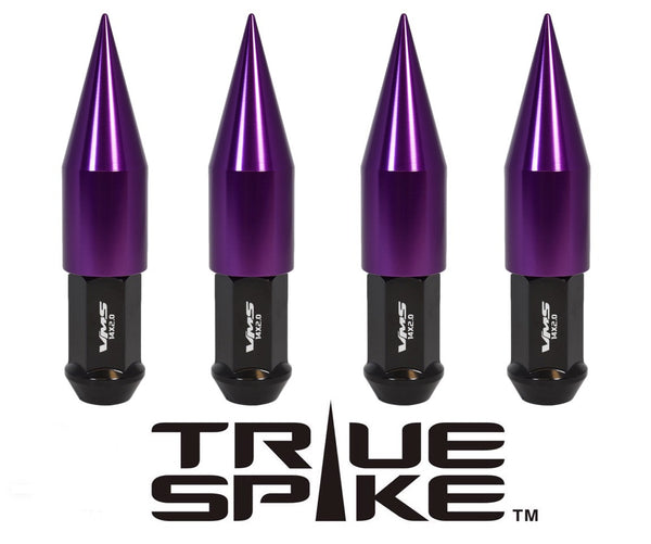 14x2.0 MM 124MM LONG EXTENDED 2ND DESIGN SPIKE (25MM DIAMETER) STEEL LUG NUTS ANODIZED ALUMINUM CAPS TRUCK LENGTH 04-14 FORD F150 RAPTOR TREMOR EXPEDITION // 25MM CAP DIAMETER 73MM CAP LENGTH PART # LGC025
