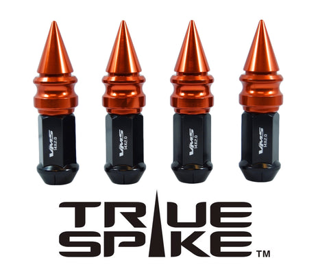 12X1.25 MM 89MM EXTENDED RIBBED SPIKE (25MM DIAMETER) STEEL LUG NUTS ANODIZED ALUMINUM CAPS // 25MM CAP DIAMETER 51MM CAP LENGTH PART NUMBER LGC028