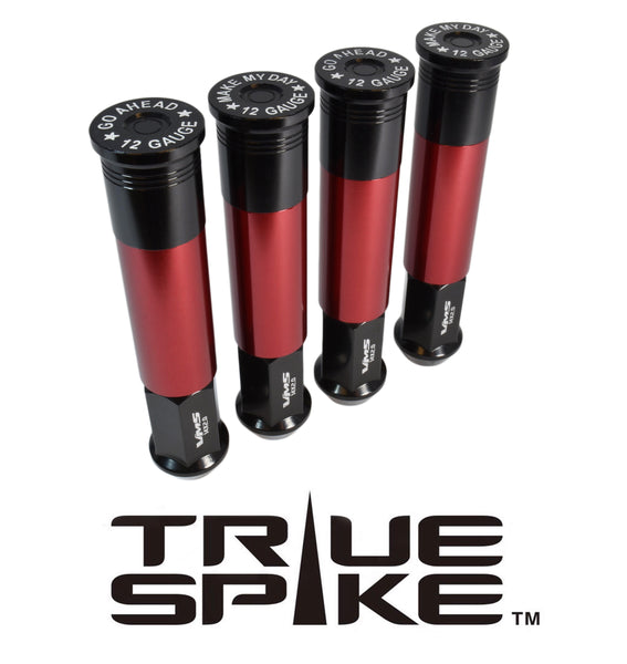 14x1.5 MM 117MM LONG CARS ONLY! SHOTGUN SHELL FORGED STEEL "GO AHEAD MAKE MY DAY" LUG NUTS WITH ANODIZED ALUMINUM CAP 09-17 CHEVY CAMARO 15-17 FORD MUSTANG 06-17 DODGE CHARGER CHALLENGER 300 // CAP: 20MM DIAMETER 76MM HEIGHT PART# LGC039/40/41/42
