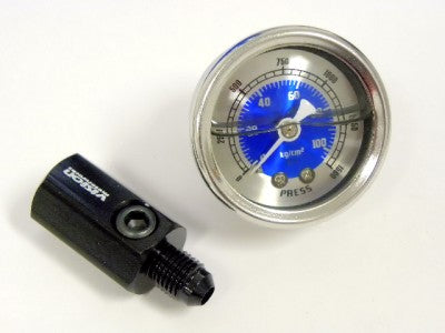1500 PSI Liquid Filled Nitrous Pressure Gauge 0-1500 PSI WITH 4 AN Adapter for NOS bottle // Part # FPGNOS