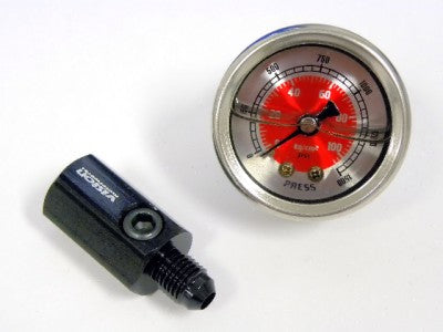 1500 PSI Liquid Filled Nitrous Pressure Gauge 0-1500 PSI WITH 4 AN