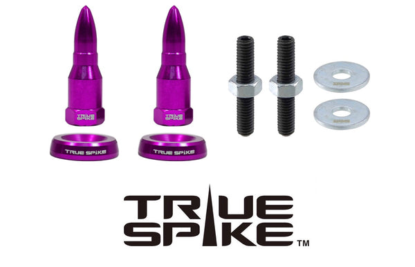 SPIKE or BULLET LICENSE PLATE FRAME WASHER BOLTS SCREWS CAPS FASTENERS COMPLETE KIT ANODIZED/CHROME/NEO CHROME // LPH002 & LPH005(BULLET) or LPH006(SPIKE)