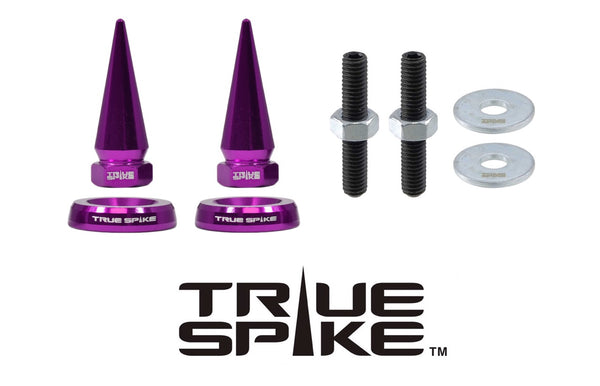SPIKE or BULLET LICENSE PLATE FRAME WASHER BOLTS SCREWS CAPS FASTENERS COMPLETE KIT ANODIZED/CHROME/NEO CHROME // LPH002 & LPH005(BULLET) or LPH006(SPIKE)