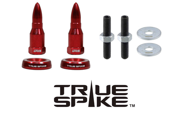 SPIKE or BULLET LICENSE PLATE FRAME WASHER BOLTS SCREWS CAPS FASTENERS COMPLETE KIT ANODIZED/CHROME/NEO CHROME // LPH002 & LPH005(BULLET) or LPH006(SPIKE)
