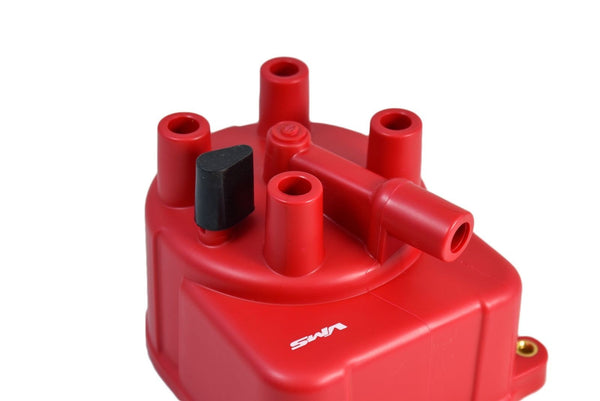 HIGH PERFORMANCE OEM REPLACEMENT RED DISTRIBUTOR CAP 92-01 HONDA PRELUDE 92-97 ACCORD LX DX (EXTERNAL COIL ONLY!) // PART # 30102PT3A12RD