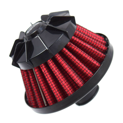 VMS RACING 9MM MINI UNIVERSAL VALVE COVER AIR FILTER BREATHER W/ CLAMP - BLUE