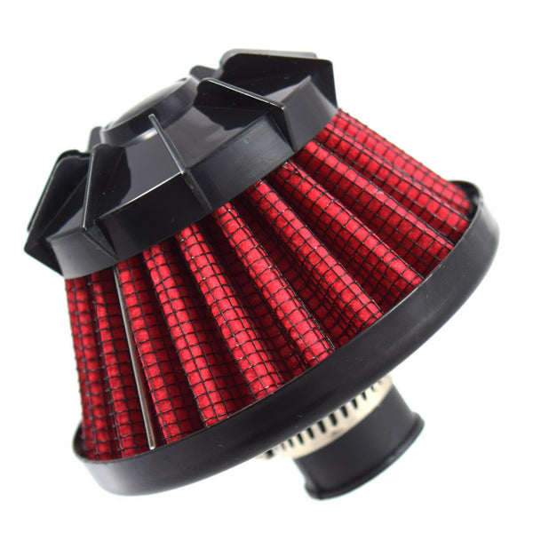 UNIVERSAL TURBINO VALVE COVER AIR FILTER BREATHER WITH CLAMP 9MM or 12MM RED OR BLUE // PART # AFB002(9MM) or AFB003(12MM)