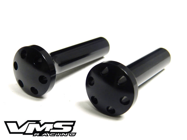BILLET ALUMINUM 1965-1966 FORD MUSTANG DOOR LOCK PULLS CHROME PLATED or BLACK 8-32 THREAD PITCH // PART # DLH001