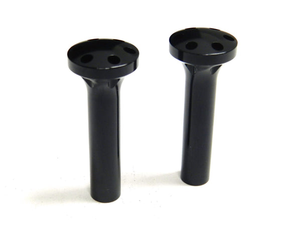 BILLET ALUMINUM 1965-1966 FORD MUSTANG DOOR LOCK PULLS CHROME PLATED or BLACK 8-32 THREAD PITCH // PART # DLH001