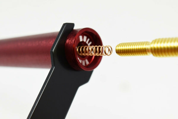 1 PIECE 50 CALIBER CAL BULLET STYLE ALUMINUM SHORT ANTENNA KIT PAINTED RED 5.5" INCHES LONG // PART # SA033RD