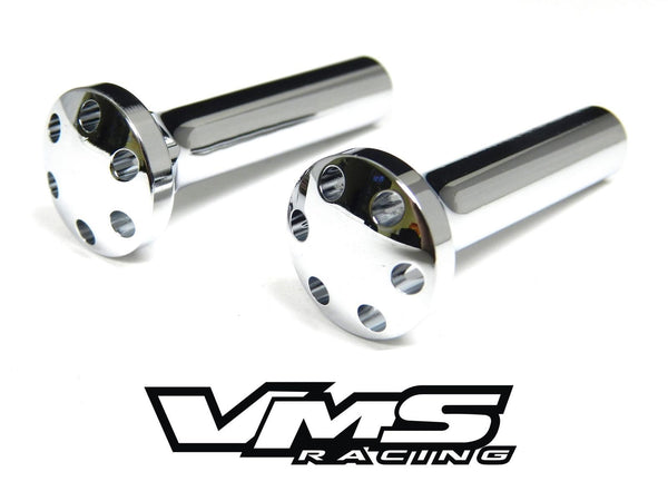 BILLET ALUMINUM 1965-1966 FORD MUSTANG DOOR LOCK PULLS CHROME PLATED or BLACK 8-32 THREAD PITCH // PART # DLH001