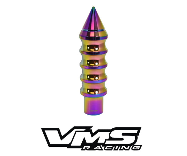 SPIKED RIBBED EXTENDED SHIFT KNOB WITH SECRET STASH SPOT FOR HONDA CIVIC ACURA INTEGRA FORD MUSTANG CAMARO NISSAN