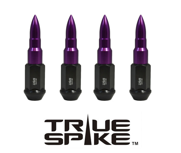 12x1.25 MM 89MM LONG CNC MACHINED FORGED STEEL EXTENDED SPIKE BULLET LUG NUTS ANODIZED ALUMINUM CAP // 16MM CAP DIAMETER 51MM CAP LENGTH PART # LGC004