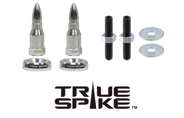 SPIKE or BULLET LICENSE PLATE FRAME WASHER BOLTS SCREWS CAPS FASTENERS COMPLETE KIT ANODIZED/CHROME/NEO CHROME // LPH002 & LPH005(BULLET) or LPH006(SPIKE)
